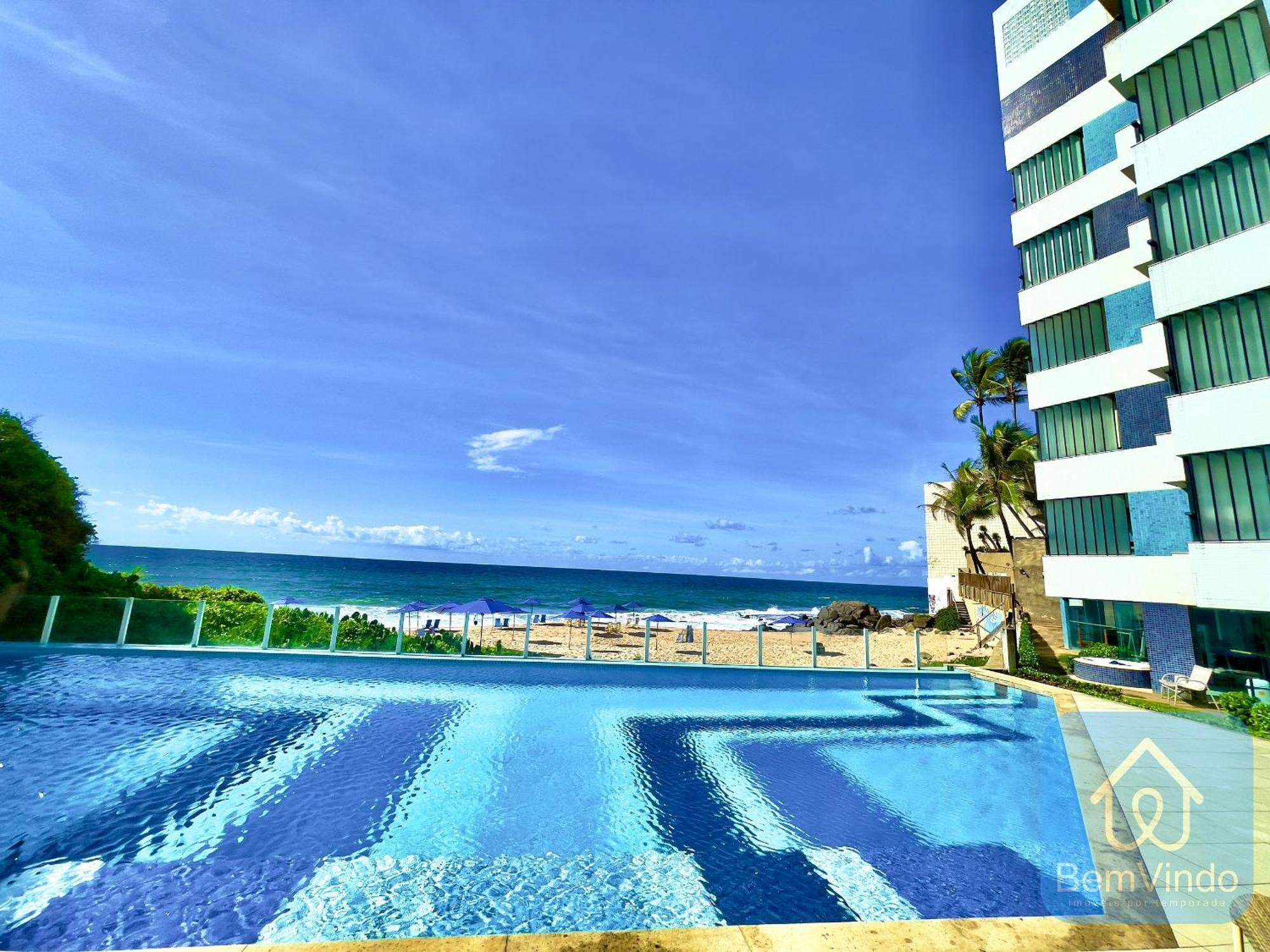 Apartamento Completo Com Vista Mar E Pe Na Areia Salvador Esterno foto