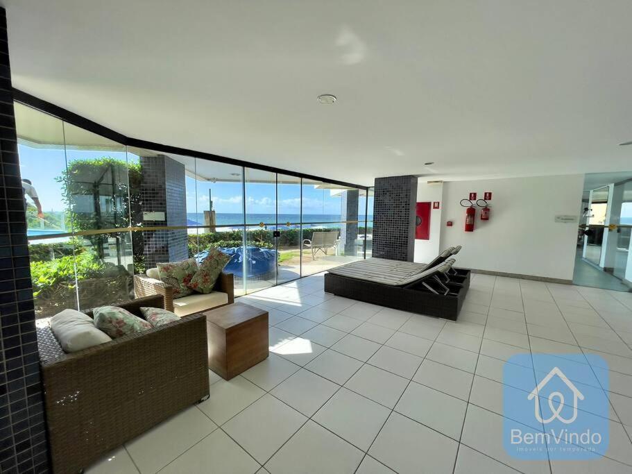 Apartamento Completo Com Vista Mar E Pe Na Areia Salvador Esterno foto