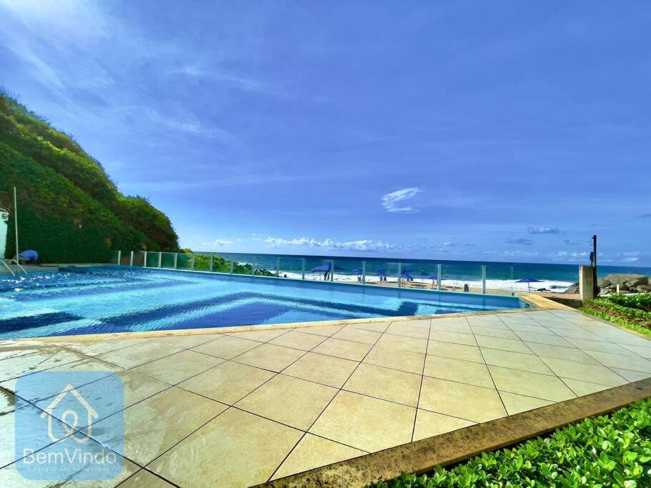 Apartamento Completo Com Vista Mar E Pe Na Areia Salvador Esterno foto
